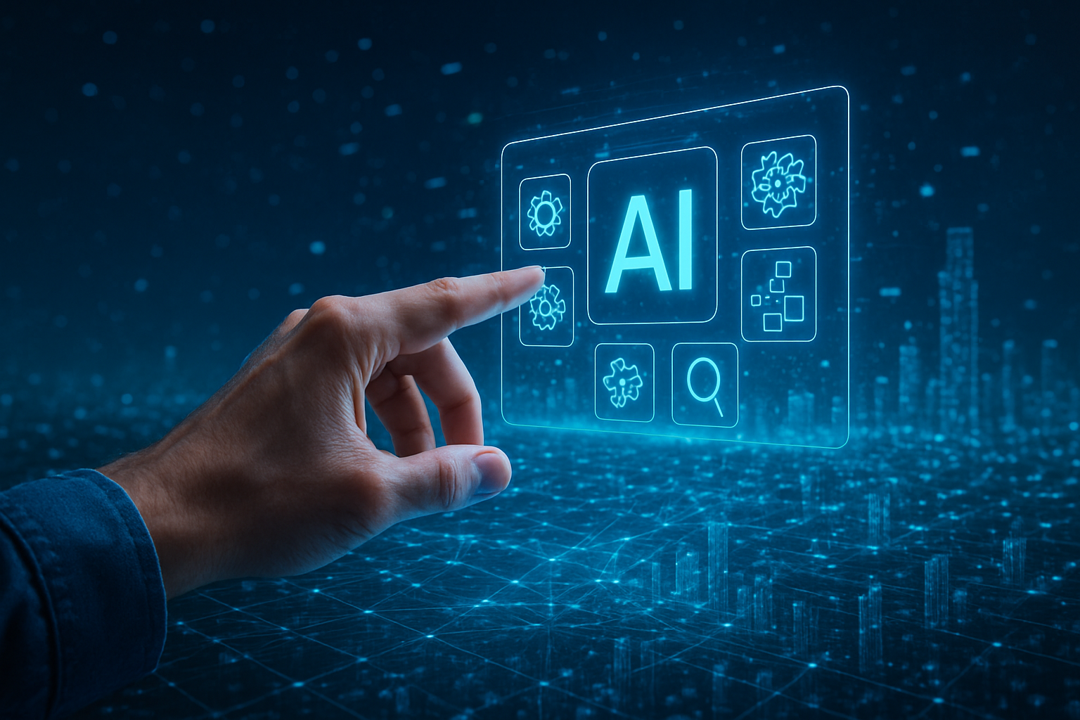 onpassive-ai-innovation-next User engaging with advanced AI interface, illustrating excitement for ONPASSIVE's next big AI announcement.