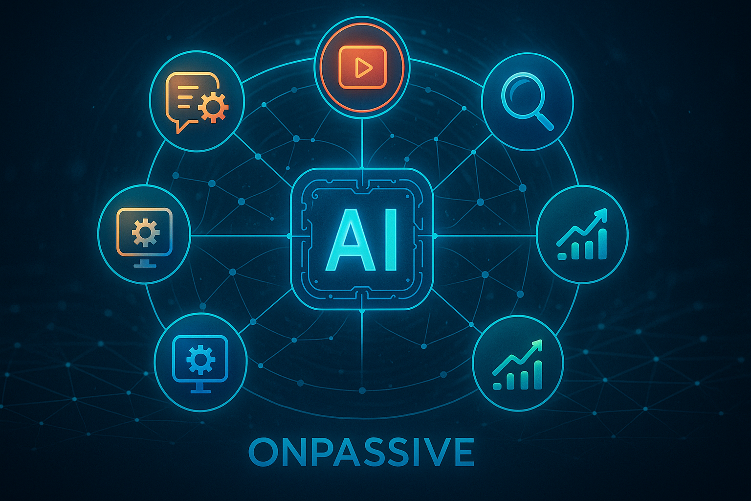 The interconnected AI tools within the ONPASSIVE Ecosystem.